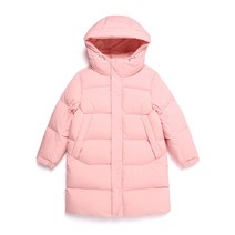 블랙야크키즈 뉴코아 덕천 한겨울 데일리하게 착용하기 좋은 롱기장의 베이직 다운자켓(핑크)