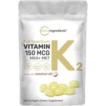 비타민k2 menaquinone 메나퀴논 mk7 300캡슐 비타민 Micro Ingredi, 상품선택