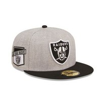 NFL Las Vegas Raiders 뉴 에라 헤더 패치 59FIFTY 장착 스냅백 버킷햇