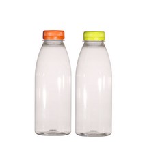 450ml주스병 다용도주스병 플라스틱원형병 밀폐용기쥬스병 단단한페트병 투명보틀, 밤색