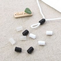 짱패브릭 원통형 마스크 끈조절기 마스크조절기 마스크스토퍼, 투명50개