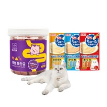 고양이유산균 장건강 변비 영양제 기호성 좋은 영양 간식 마시캣독 큐브 고양이유산균 연어 닭고기 변비 설사잡는 고양이간식