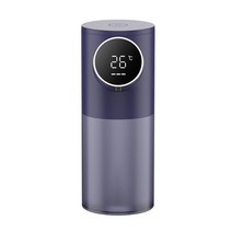 자동손세정기 욕실 디스펜서 자동 액체 거품 비누 디스펜서 320ML USB 충전식 온도 디스플레이 손 소독제, 02 Blue