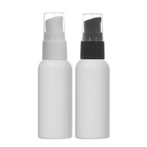[허브스프레이] 에센스 펌프용기 50ml~100ml, 1개, 50ml 백색용기(원형) 검정캡