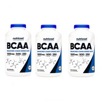 뉴트리코스트 BCAA 1000mg 250 서빙 500캡슐 3팩, 500개입 x  3개