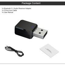 뉴스 KN318 Bluetooth5.1 오디오 수신기 듀얼 출력 AUX USB 스테레오 핸즈프리 자동차 스피커 통화, [01] Black