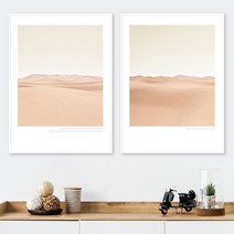 유홍아트 파스텔 골드사막 러블리감성 인테리어액자 6호(41x32cm) (6064986), 캔버스액자(옆면검정)