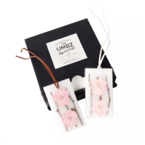 왁스타블렛 간단한선물 천연 고체 방향제 아로마 테라피 체리 꽃 왁스 조각 야수 말린 꽃, 아로마 테라피 왁스 2 조각의 상자, 벚꽃