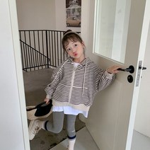 유블리 아동 남여공용 스트라이프 자켓 라핑