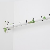 에어컨 난방기 파이프 커버 실외기 가리개 매립 호스 덮개 가스 배관 스티커 패브릭, 화이트 체크 나뭇잎 + 길이70cmx둘레14cm