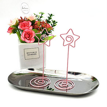 스텐딩 메모지 꽂이 별 클립 홀더 영수증