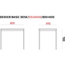 카이젠스 데스커 DSAD608 베이직 책상(BASIC DESK) 800*600 맞춤제작 가죽매트 DSK-2, 클래식블랙