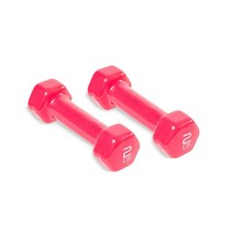 모자 Barbell 비닐 코팅 덤벨 0.9kg(2파운드) 싱글 139619, 2 LB Single, Pink
