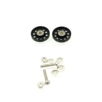 미니카 2pcs 경량 95301 95499 13mm 알루미늄 볼 레이스 롤러 10 홀 링리스 휠 가이드 미니 4wd 자동차 예비 부품 14세 이상 타미야, 검은 색