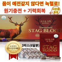 사은품 추가 증정 뉴질랜드 숫사슴 녹혈 녹용 캡슐 사슴피 자양강장제 남성 여성 피로회복제 청소년 여성 철분제 수험생 빈혈 만성피로 영양제 효능 효과 추천 유비바이오, 3개(6달분)+사은품증정