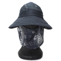 여성 플라워 마스크 그늘막 국산 썬캡 KM-WH-0248-네이비