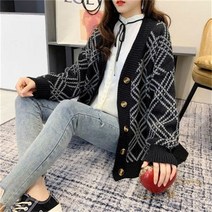 제이제이헤라 여성용 스트라이프 루즈핏 가디건 g013