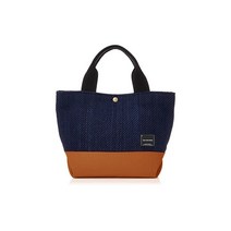 장수풍뎅이샤 로즈 토트백 우슈 정남염 누빔×컬러 범포 LUNCH 토트백 레이디스 TB003/6P305 브라운