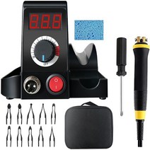 우드버닝 Pyrography-나무 굽기 키트 전문가용 업그레이드 목재 버너 도구 디지털 조절 10 Wo, 01 LH45-BAG_01 60W_03 UK