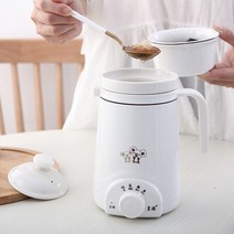전기포트 전기 무선 커피 포트 미니 열 주전자 도자기 물 가열 컵 우유 보일러 국수 porridge stew pot baby food slow cooker teapot 220v, 하얀