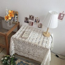 일호장신구 레이스 꽃문양 테이블보 국내배송, 레이스꽃문양테이블보(아이보리)[120*120]
