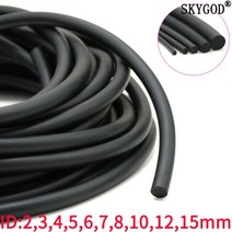불소 고무 솔리드 스트립 직경 1/5 M 2 3 4 5 6 7 8 10 12 15 2.5 3.5 4.5mm O-링 바 씰 없음 검정색, Black, Diameter 5mm, 5 meters
