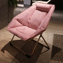 접이식 테라스 베란다 홈카페 안락 수유 의자 펜션, 스퀘어체어 코랄블루  스웨이드 페달