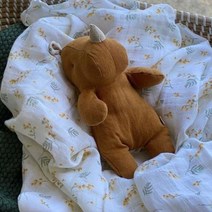 하마인형 북유럽 대마 코뿔소 아기 편안한 잠자는 옷과 아트 플레이 Hippo 새해 선물, 없음, big rhinoceros 36cm