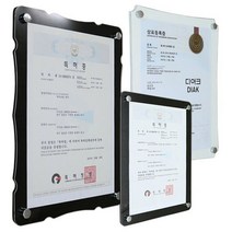 고광택 샌드위치형 아크릴액자 A3, 5.블랙라운드사각/4.받침대+다보