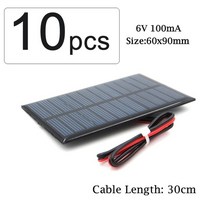 아파트 가정용 태양광 태양열 패널 설치 베란다 solarpanel 10 개몫 6v 전지, 6v 100ma