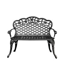 선우무역 그네와파라솔 벨라 알루미늄 벤치 [블랙] 야외가구