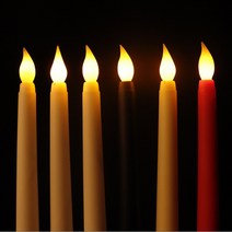 에이동 꺼지지 않는 led 촛불 진짜 긴양초같은 LED 캔들 초 3컬러 양초, 화이트