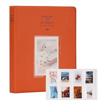 TONYLAIJIANTAO 128 포켓 미니 포토 앨범 Fuji Instant Mini 70 7s 8 8+ 9 11 25 50s 90 폴라로이드 스냅 스냅터치 PIC300 Z2, Orange-A