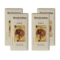 스페인직배송 Chocolateamatller White Chocolate Bar 초콜릿아마틀러 화이트 초콜릿 바 85g 4팩