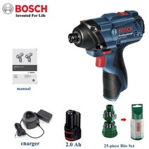 Bosch Original GDR 120LI 충전식 무선 임팩트 렌치 100Nm 드라이버 전기 스크루 드릴 BOSCH 전동 공구, GDR 120-LI Set 1, UK