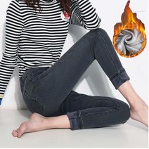 폭발 청바지 여성과 벨벳 바지 높은 허리 스트레치 레깅스 한국 슬림 패딩 연필 바지 여성 도매