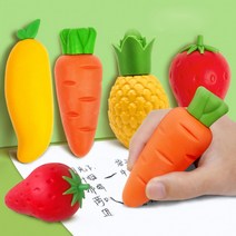 지우개 달지않는 고무지우개 과일 대형 학용품 신학기 개학 모형 야채, 무똥 지우개_2.당근