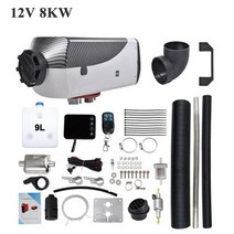 무시동 에어컨 히터 캠핑 컴팩트 5KW 12V/24V 디젤 에어 주차 원격 제어 LCD 모니터 포함 RV 캠핑카 트레일러 트럭 보트용, [06] 12V 8KW, 06 12V 8KW