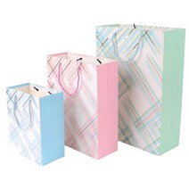 고급 펄 파스텔 컬러 명절 선물 답례품 선물용 쇼핑백 대 중 소 포장 종이 백 가방 작은 떡 한과 소량 대량 주문, 색상/사이즈, 대 - 블루