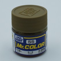 군제 Mr 하비 055 카키 무광 10ml 락카도료