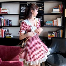 [Myshe]여성 귀여운 원피스 마린 원피스 Myshe qxz1214YChj3
