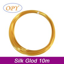 3D 프린터 펜 필라멘트 PLA 리필 10 미터 플라스틱 실크 대리석 빛나는 나무 골드 실버 구리 매트, Silk Gold 10m, CHINA