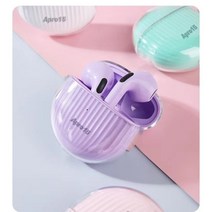 블루투스 이어폰 와이어리스 고음질 핸즈프리 통화 음악 패셔너블한 특이한 헤드폰 무선 mz새로운 게임 하프 인 이어 투명 컴 파트먼트 미니 진정한 5.3 버전 러닝 선물 280, 보라