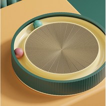 고양이스크래쳐 볼 원형 캣모나이트 냥모나이트 방울 공놀이 본품+리필 분리, 특대형45*45*7, 블루