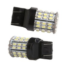 포그램프 안개등 자동차 차량 2pcs t20 led 64-smd 1206 범용 저소비 고전력 테일 스톱 브레이크 전구 흰색 w21w 7443 7440 288232, 없음