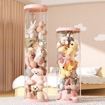 공간탐구생활 인형정리통 투명 PVC 튜브 장난감 인형 봉제인형 보관통 인형보관함, 1개, 투명 화이트 (120cm)