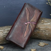 해아다 핸드메이드 잠자리 여성장지갑 카드지갑 천연소가죽 장지갑