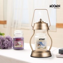 허리케인 캔들워머+무민 캔들 라지자+할로겐전구 2개 세트, L퓨어코튼, 허리케인워머_브론즈블랙+전구2개