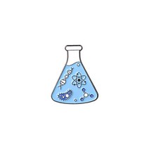 실험실 소모품 과학은 진짜 에나멜 핀 화학 분자 구조 브로치 비커 테스트 튜브 현미경 동물 배지 실험실, 한개옵션1, 12 XZ4642