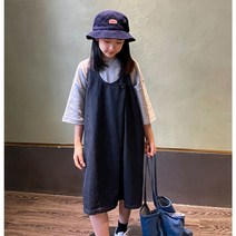 안나 여아 데님 원피스